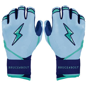 ถุงมือตีเบสบอลรุ่น Bear Series แบบแขนยาว - สีฟ้าไทดัล ขายดี หนังคาเบรตต้า 100% BRUCE-BOLT - Product Image 1