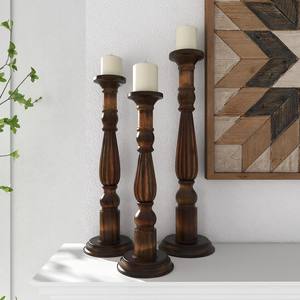 Vente en gros Usine personnalisée Grand bougeoir en bois fait de bois de manguier en Inde Long bougeoir pour la décoration de ferme - Product Image 5