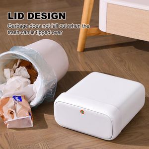 Cestino per Rifiuti da Bagno Sottile da 10L/2,7 Galloni con Coperchio, Piccolo Cestino con Apertura a Pressione per Camera da Letto, Camper, Ufficio - Product Image 3