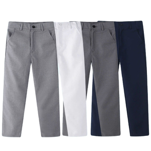ชุดนักเรียนประถมคุณภาพสูง แบบ unisex สำหรับเด็ก พร้อมปักโลโก้ตามสั่ง กางเกงขาสั้นสีกากีผ้าฝ้ายเนื้อนุ่มพิเศษ บริการ OEM - Product Image 1