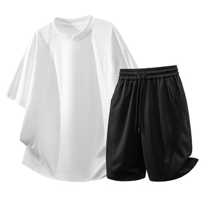 Conjunto de Camisetas de Manga Corta con Logotipo Personalizado OEM, Paquete de 2 Camisetas Polo de Cuello Redondo Casuales de Verano para Hombre - Product Image 1
