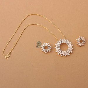 Maisha CZ Designer Pendant Set-Fine Jewelry Set - Product Image 1