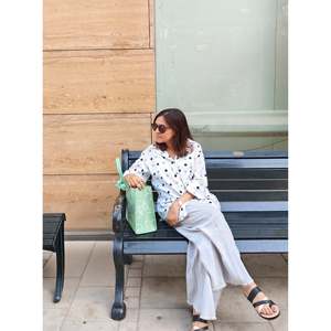 Blusa de Mujer The Quince Life Clásica Blanca con Estampado de Puntos de Polka, Talla S - Product Image 3