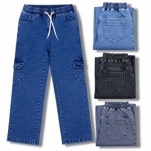 Lote de Ropa de Bangladesh, Suministro Directo, Jeans Cargo de Cintura Alta para Mujer, Corte Holgado, Pantalones Vaqueros Largos para Mujer - Product Image 6