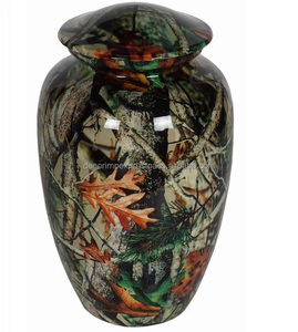 Handcrafted <b>Large</b> Burial <b>Marble</b> Finish Adult Cremation Urn | Funeral Decorative Urns for Female & Male Made from metal - Product Image 5