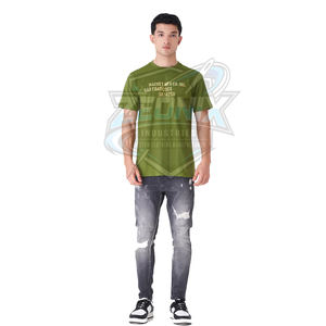 T-shirt Homme Personnalisé à Manches Courtes en Coton Respirant et à Séchage Rapide, Imprimé sur le Devant, Couleur Unie, Prix Fournisseur en Gros - Product Image 3