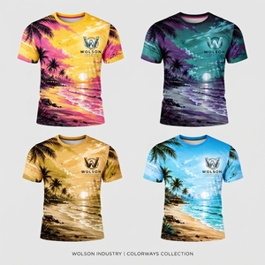 T-shirt formel à manches courtes 100 % polyester respirant et écologique, imprimé sérigraphié, design personnalisé pour hommes et femmes, idéal pour le fitness - Product Image 4