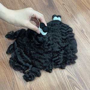 Extensiones de Cabello Humano Vietnamita Rizado Birmano Premium al Vapor, Color Negro Natural, Cutícula Alineada - Product Image 6