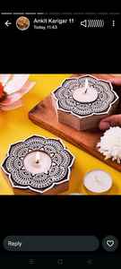 Bloques de madera florales grabados a mano para impresión, de madera de Sheesham duradera, sellos textiles reutilizables para bricolaje, cerámica, arcilla y tela. - Product Image 5