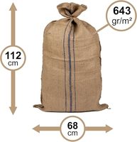 Sac en jute avec cordon de serrage, emballage industriel et agricole, réutilisable, écologique, recyclable, taille personnalisable, impression sérigraphique