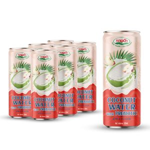Boîte NAWON de 320ml Eau de coco prébiotique avec jus de citron vert Échantillon gratuit Conception gratuite Distributeurs d'étiquettes Faible en gras Naturel ODM OEM HALAL - Product Image 5