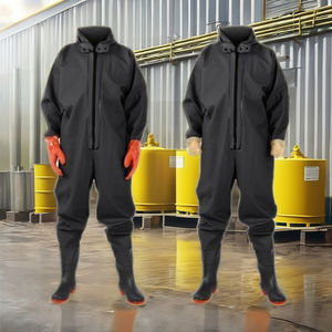 Traje de Vadeo Impermeable de PVC de Cuerpo Completo con Capucha y Guantes - Product Image 1