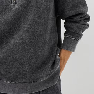 Lavish Look Charcoal <b>Women's</b> Half <b>Zip</b> Knit Pullover High Neck Relaxed Fit Solid Tone Cotton Blend Long Sleeve Casual Autumn - Product Image 5