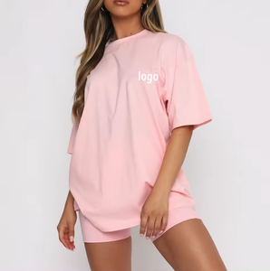 Ensemble de vêtements de sport d'été 2 pièces : haut à manches courtes et short de sport, ensemble short cycliste personnalisé pour femme - Product Image 4