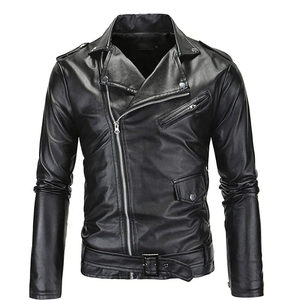 Nouvelle arrivée, veste de moto pour homme, décontractée, de haute qualité, en cuir véritable, fermeture éclair sur le devant, hiver, chauffante, respirante, coupe-vent - Product Image 1
