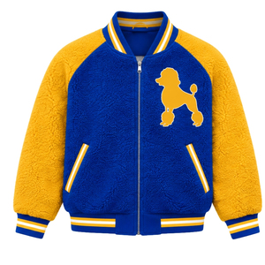 Abrigo Bomber Reversible de Sherpa Personalizado para Mujer, con Forro Polar Cálido de Doble Cara, para la Hermandad Griega Sigma Gamma Rho, Prenda Exterior de Moda - Product Image 1
