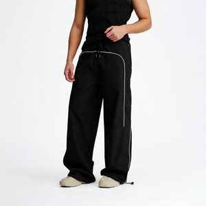 Pantalon de jogging ample noir pour femme, style hip-hop, coupe large, cargo, survêtement oversize, vêtement de sport - Product Image 6