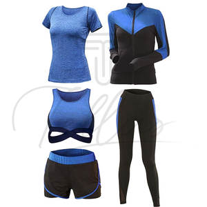 Nouveauté : Ensembles de yoga et fitness pour femmes, 5 pièces, vente en gros, personnalisables avec logo, pour l'extérieur et la salle de sport - Product Image 4