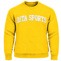 Pull en tricot doux et chaud pour homme, jaune vif personnalisé, col rond, manches longues, avec lettre en relief sur la poitrine