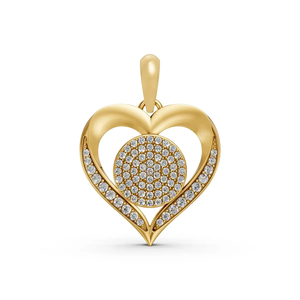 Colgante de Corazón de Oro 10K con Diamantes de Laboratorio, Diseño Iced Out, Estilo Hip Hop, Joyería para Mujer, Proveedor al por Mayor, OEM Personalizado - Product Image 4