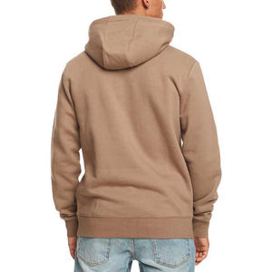 Sweat à capuche personnalisé en molleton de coton marron clair pour homme, respirant, idéal pour l'hiver, avec logo personnalisé imprimé (OEM) - Product Image 4