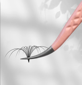 Handmade <b>Titanium</b> Stainless Steel Eyelash Tweezers New Arrival Peach <b>Powder</b> Coating Black Tip Custom Label Hand Tested - Product Image 5