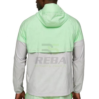 Ensemble coupe-vent à capuche pour homme, veste et pantalon, léger, coupe-vent, imperméable, streetwear d'extérieur, survêtement color block 100%