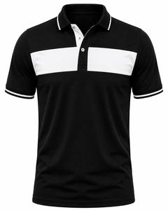 Camisa de Hombre Personalizada con Bloques de Color de Moda, Manga Corta, Tejida, Diseño Casual, Botones Delanteros, Transpirable, Venta al Por Mayor ODM - Product Image 4