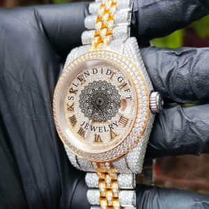 Splendid Diamond <b>Watch</b> Men Analog Quartz Luxury <b>Case</b> Roman Numeral Hidden Clasp 28mm Sapphire Crystal ETA Movement 10m Water - Product Image 3