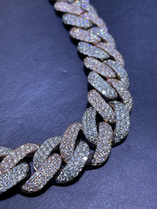 Cadena Cubana de Oro de 14k para Hombre, Chapada en Oro, con Diamantes Cultivados en Laboratorio, Joyería Brillante de Moda Hip Hop para Bodas y Fiestas - Product Image 6