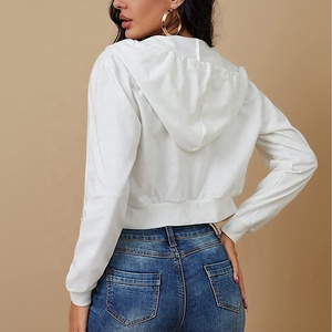 Sudadera Corta Personalizada para Mujer, 100% Algodón, Estilo Y2K, Sudadera Corta Oversize de Invierno para Mujer, Sudadera con Logotipo Personalizado - Product Image 2