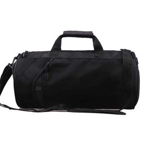 Black Nylon Sports Duffle <b>Bag</b> with Zipper Closure and Top Handle for Workout and Travel Unisex 20-36L Capacity - Product Image 2