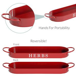 Ensemble de jardinières en métal pour herbes, design élégant à trois pots avec plateau, pour jardinage intérieur/extérieur, décoration de cuisine et herbes fraîches - Product Image 2