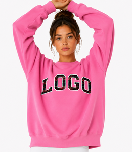Sweat-shirt à col roulé oversize pour femme, fabriqué par le fabricant, écologique, 100% coton, manches courtes, décontracté, pull d'hiver - Product Image 4