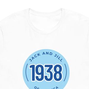 T-shirt à la mode pour femmes Jack and Jill Blues 1938, doux, respirant, à manches courtes, col rond, avec graphisme personnalisé, pour un style décontracté - Product Image 5
