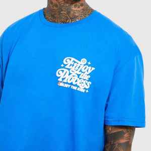 T-shirt classique pour homme coupe droite 2026, 100 % coton 220 GSM, col rond, design personnalisé, tee-shirt basique - Product Image 4