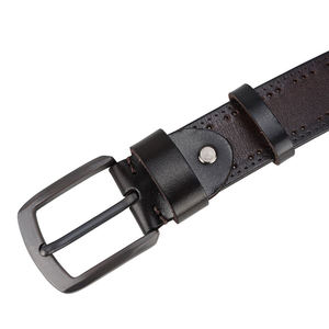 Leather Belts Men Customizable Vintage Style Alloy customized Buckle Waterproof Breathable Eco-Friendly - Product Image 4