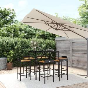 Conjunto de Bar para Jardín en Negro para Muebles de Patio - Product Image 1
