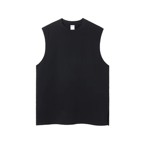 Men's 100% Cotton Gym Tank <b>Top</b> Breathable Slim Fit Youth Sports Vest Embroidery Knitted <b>Mesh</b> Casual Loose Summer Fit Casual <b>Top</b> - Product Image 3
