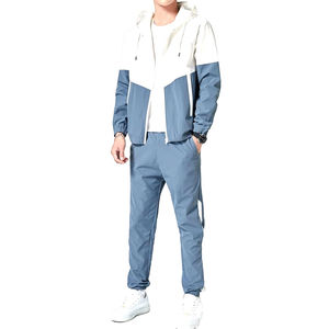 Ensemble coupe-vent élégant personnalisé avec logo pour homme, imperméable, grande taille, short au-dessus du genou, 2 pièces, collection hiver 2026 - Product Image 4