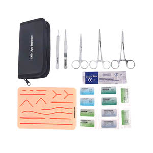 Hilos de educación y entrenamiento con instrumentos Instrumentos médicos Almohadilla de silicona Suturas Hilo y aguja con kit de herramientas - Product Image 1
