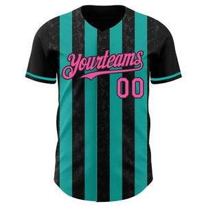 Wholesale Custom 100% Polyester Printed Baseball Jersey Breathable Full Button Short Sleeve All Seasons Uniform - Product Image 2