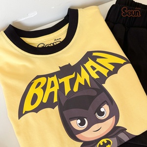 Conjunto de Camiseta sin Mangas y Pantalones Cortos de Superhéroe para Niños SeunKids, 100% Algodón, Ropa de Verano, Fabricante de Vietnam - Product Image 4