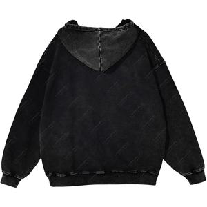 เสื้อมีฮู้ดฟอกสีผ้าฝ้ายขนาดใหญ่มีฮู้ดฟอกสีกรดแบบวินเทจ2026โอเวอร์ไซส์ - Product Image 6