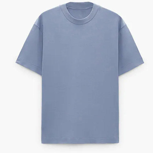 T-shirt pour homme uni, design simple, haute qualité, faible MOQ, prix d'usine, vente en gros, pour adultes. - Product Image 1
