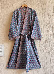 Kimono Bohemio Estampado a Mano con Abertura Alta, Fabricante OEM de Ropa, Proveedor Mayorista, Etiqueta de Marca Personalizada - Product Image 3