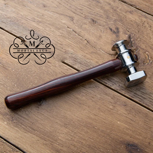 Mortal Saga Marteau de réflexion de style viking luxueux, manche en bois d'ash, acier au carbone, finition polie, design polyvalent et durable - Product Image 2