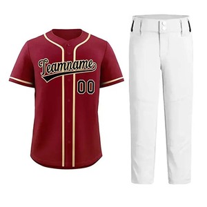 Uniformes de Béisbol Bordados Personalizados OEM, Ropa Deportiva Blanca Transpirable para Equipos con Diseño de Franjas, Uniformes de Jersey de Béisbol para Clubes - Product Image 2