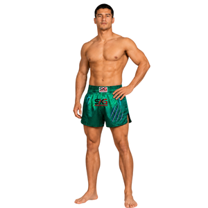 Custom Satin Muay Thai <b>Shorts</b> <b>for</b> <b>Men</b> and Women High-Waisted Elastic Waist Breathable & Quick Dry - Product Image 3