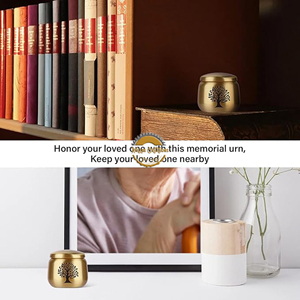 Personalized Funeral <b>Ashes</b> Urn Luxury Handcrafted Metal Memorial Urn Durable Aluminum Cremation Urn for Adults Premium - Product Image 4